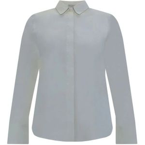 Brunello Cucinelli, Dames, Blouses & Shirts, Wit, Maat: M Katoen,
