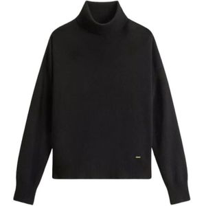 Woolrich, Dames, Truien, Zwart, Maat: M Wol,
