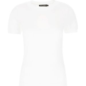 Dolce & Gabbana, Dames, Tops, Wit, Maat: M Katoen,