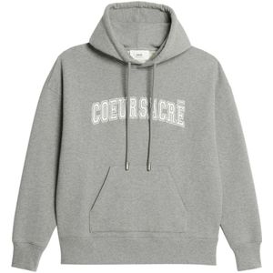 Ami Paris, Heren, Sweatshirts & Hoodies, Grijs, Maat: 2XL Katoen,