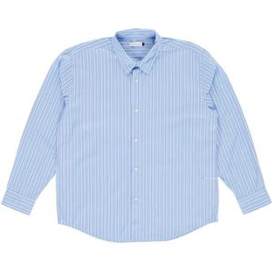 Pop Trading Company, Heren, Overhemden, Blauw, Maat: L Katoen,