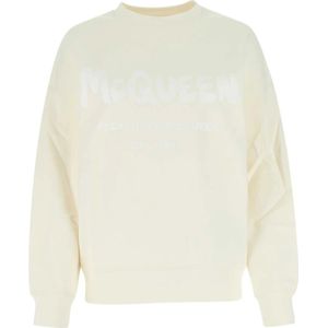 Alexander McQueen, Dames, Sweatshirts & Hoodies, Wit, Maat: 2XS Katoen,