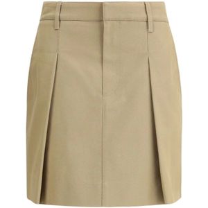 Brunello Cucinelli, Dames, Rokken, Beige, Maat: M Katoen,
