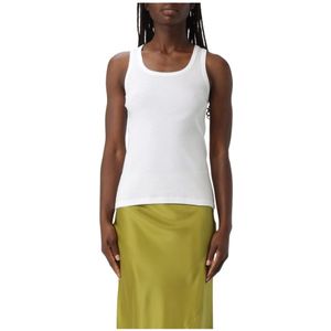 Saint Laurent, Dames, Tops, Wit, Maat: L Katoen,