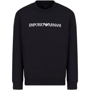 Emporio Armani, Heren, Sweatshirts & Hoodies, Blauw, Maat: M