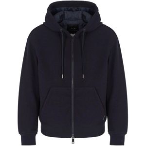 Armani Exchange, Heren, Sweatshirts & Hoodies, Blauw, Maat: L