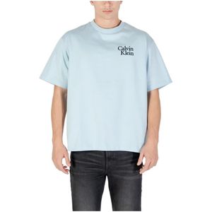 Calvin Klein Jeans, Heren, Tops, Blauw, Maat: M