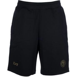 Emporio Armani Ea7, Heren, Korte broeken, Zwart, Maat: XS Poliester,