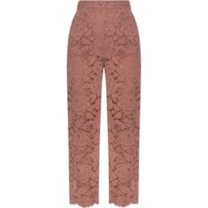 Dolce & Gabbana, Dames, Broeken, Roze, Maat: XS Katoen,
