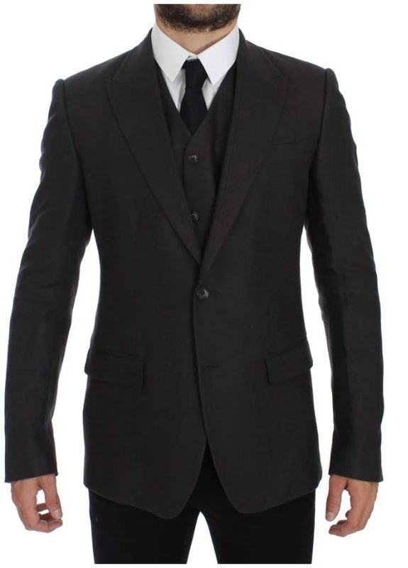 Dolce & Gabbana, Heren, Pakken, Grijs, Maat: XL Linnen,