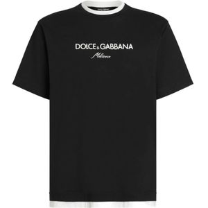 Dolce & Gabbana, Heren, Tops, Zwart, Maat: XL