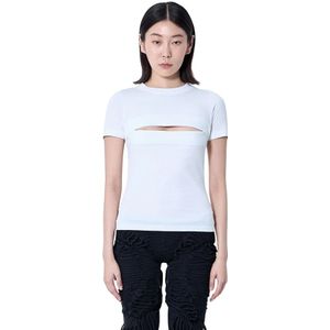 Sia Arnika, Dames, Tops, Wit, Maat: S Katoen,