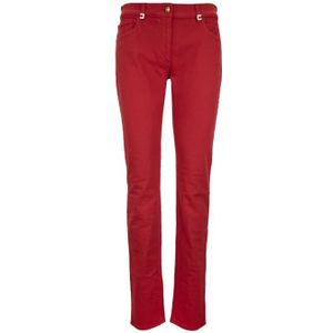 Elisabetta Franchi, Dames, Jeans, Rood, Maat: W28 Katoen,
