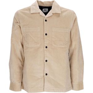 Obey, Heren, Jassen, Beige, Maat: S Katoen,