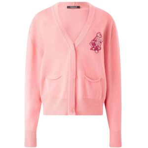 Roberto Cavalli, Dames, Truien, Roze, Maat: XS Wol,