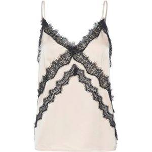 Gestuz, Dames, Tops, Beige, Maat: 2XL Viscose,