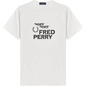 Fred Perry, Heren, Tops, Wit, Maat: L Katoen,