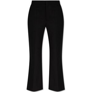 Chloé, Dames, Broeken, Zwart, Maat: 2XS Wol,