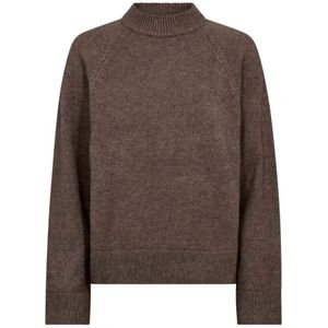 Co'Couture, Dames, Truien, Bruin, Maat: XS Acryl,