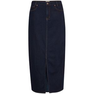 My Essential Wardrobe - Rok - Donkerblauw - 7/8 Lengte - Normale Pasvorm