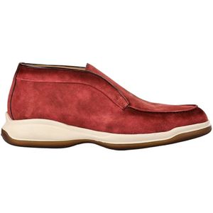 Santoni Italiaanse Leren Veterschoenen , Red , Heren , Maat: 43 1/2 EU