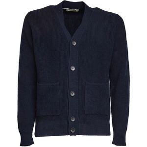 Filippo De Laurentiis, Heren, Truien, Blauw, Maat: M Wol,