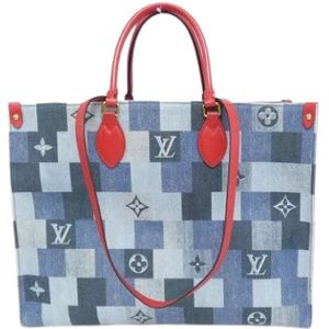 Louis Vuitton Vintage, Dames, Pre-owned, Blauw, Maat: ONE Size Denim,