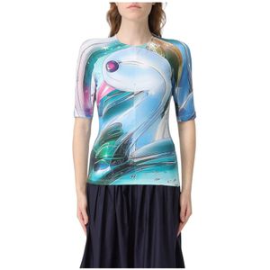 Tory Burch, Dames, Tops, Veelkleurig, Maat: S