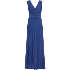 Max Mara, Dames, Jurken, Blauw, Maat: XS Poliester,