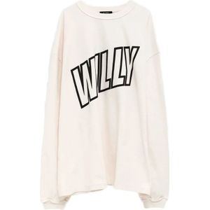 Willy Chavarria, Heren, Sweatshirts & Hoodies, Wit, Maat: S Katoen,