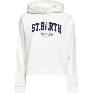 MC2 Saint Barth, Dames, Sweatshirts & Hoodies, Wit, Maat: L Katoen,