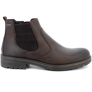 Halfword Heren lederen Chelsea Boots Dubbelzijdige Rits Antislip Laarzen Formele Jurk Laarzen voor Mannen Comfortabele Enkellaarzen, wijnrood, 39.5 EU