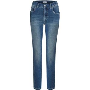 Jeans - Mid Blue Used - Metalen Ritssluiting - Steekzakken