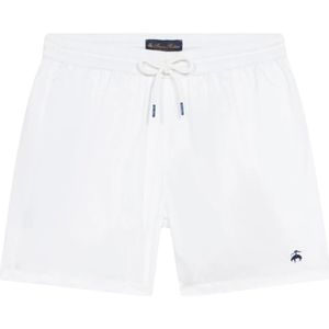 Brooks Brothers, Heren, Badkleding, Wit, Maat: L Poliester,