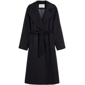 Max Mara, Dames, Mantels, Zwart, Maat: XS Wol,