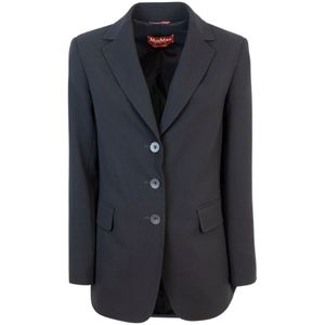 Max Mara Studio, Dames, Jassen, Zwart, Maat: S Poliester,