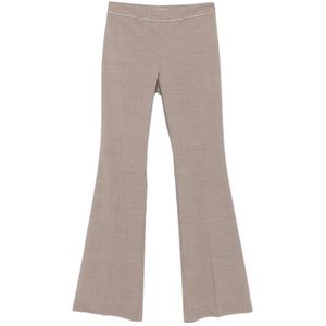 D.Exterior, Dames, Broeken, Beige, Maat: L Wol,