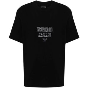 Emporio Armani, Heren, Tops, Blauw, Maat: M