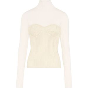 Jean Paul Gaultier, Dames, Truien, Wit, Maat: S Wol,