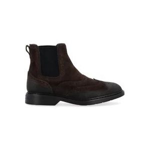 Hogan Bruine Suede Chelsea Boot H576 , Brown , Heren , Maat: 44 EU