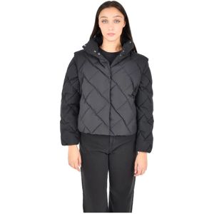 Herno, Dames, Jassen, Zwart, Maat: XS Leer,