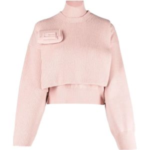 Fendi, Dames, Truien, Roze, Maat: S Wol,