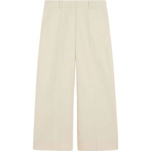 Max Mara, Dames, Broeken, Wit, Maat: XL Katoen,