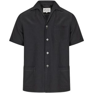 Maison Margiela, Heren, Overhemden, Zwart, Maat: XL Katoen,