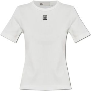 Tory Burch, Dames, Tops, Wit, Maat: XS Katoen,
