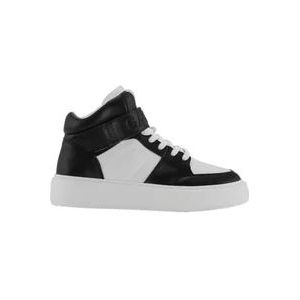 Ganni Zwart & Wit High Top Sneakers , Black , Dames , Maat: 39 EU