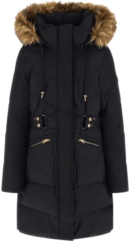 Guess - Fatema Belted Puffer W5Bl 45 Wgjr 2 - Dames Parka - Zwart