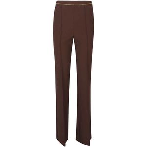 Elisabetta Franchi, Dames, Broeken, Bruin, Maat: XS