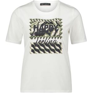 Betty Barclay - Glitter Placement Basic Shirt - Wit - Dames