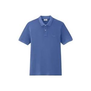 Woolrich Polo van Stretch Katoen met Unieke Verf Afwerking , Blue , Heren , Maat: 2XL